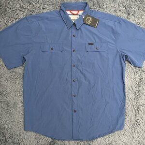 NWT Fieldstone Sportsman Blue Button Down Shirt - Men Size XL